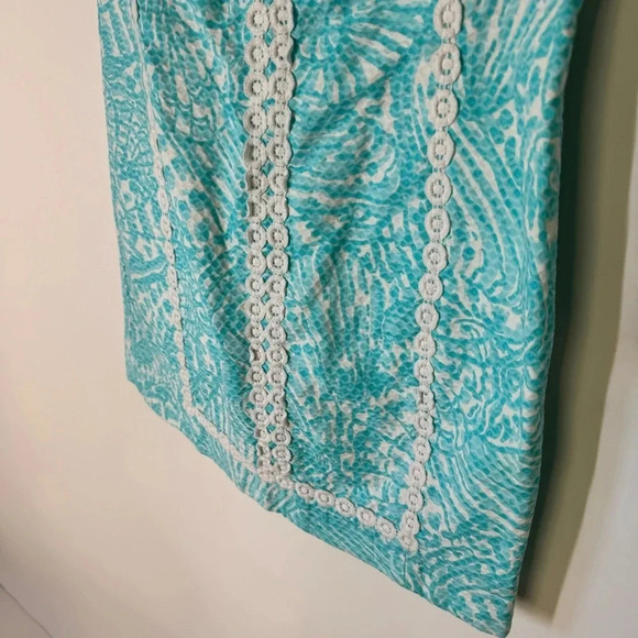 Lilly Pulitzer Mcfarlane Embroidered Stretch Shift Seaside
Aqua Dress Size 2 - Picture 6 of 13